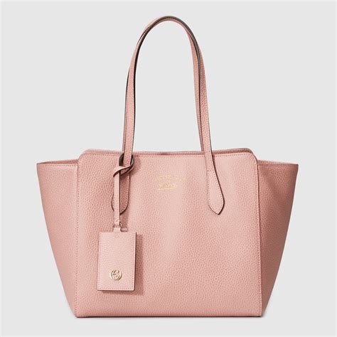 gucci swing small leather tote bag|gucci embossed leather tote bag.